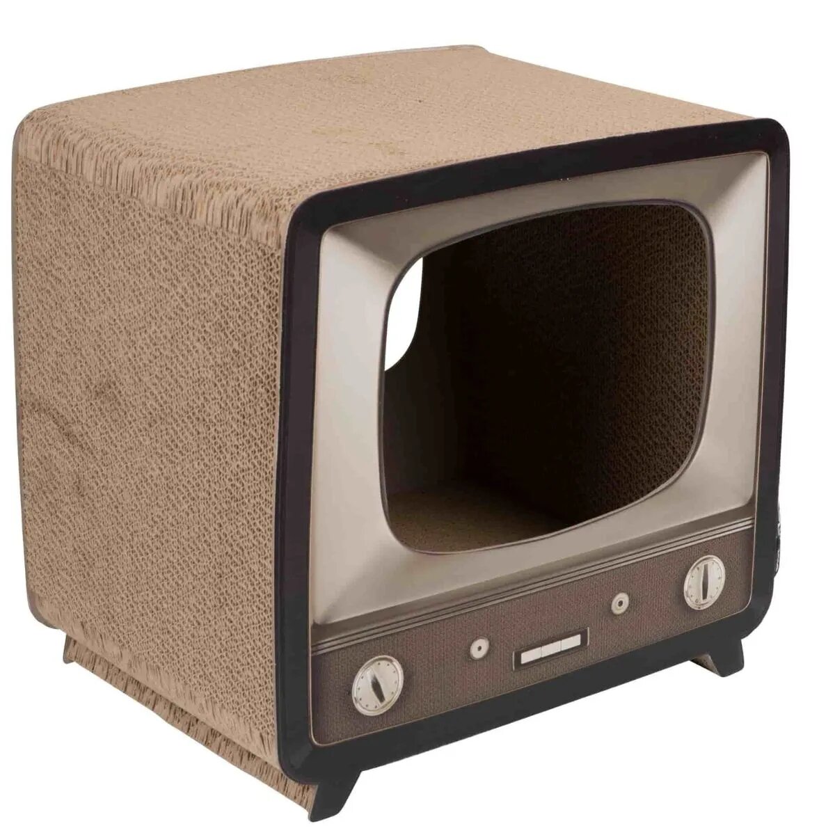 DISTRICT 70 Căsuță de Pisici Telly cu Placă de Zgâriat 39 x 29 x 37 cm