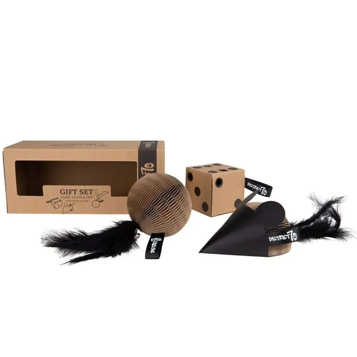 DISTRICT 70 Jucării Pisică Gift Box 3 bucăți