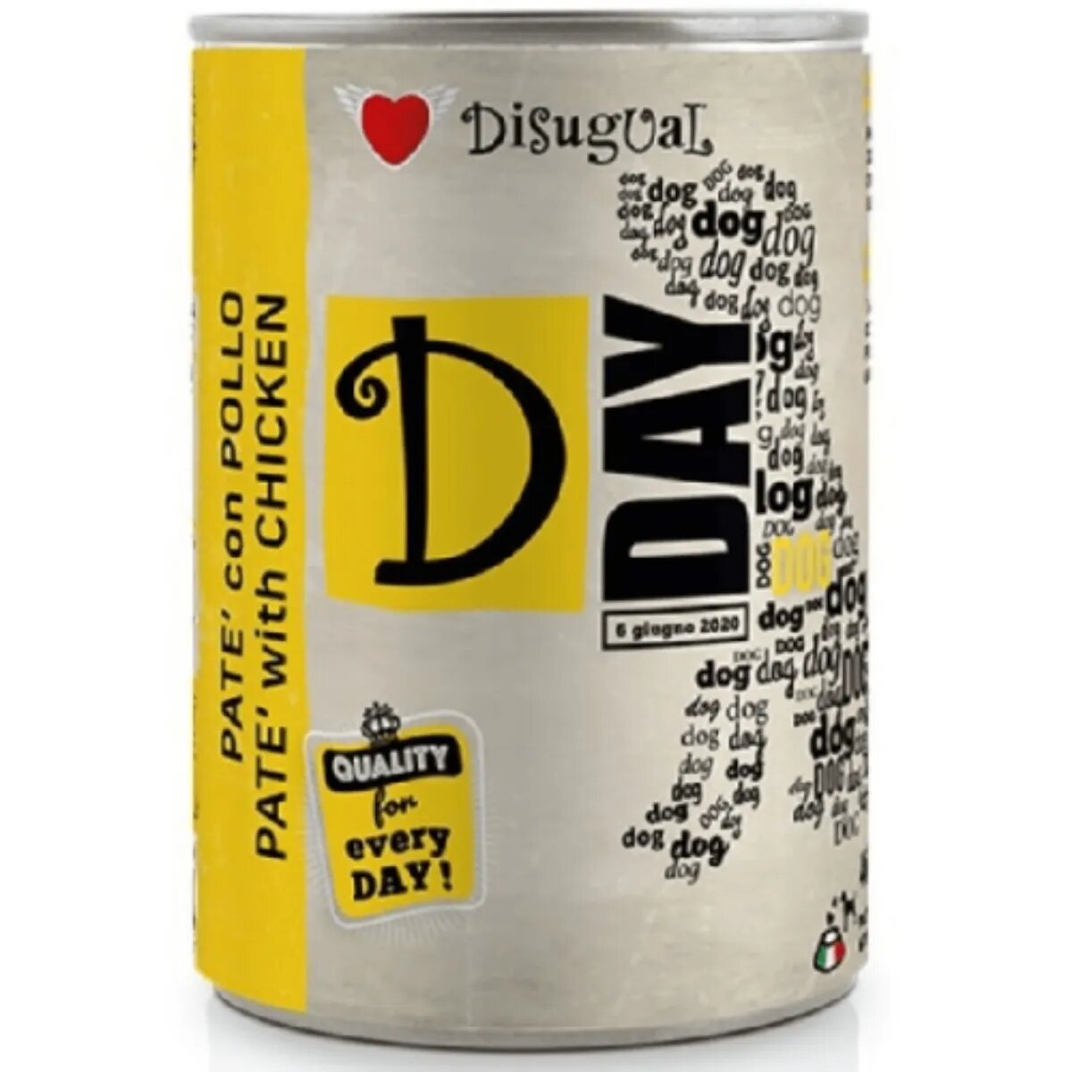 DISUGUAL D Day Dog XS-XL Pui conservă hrană umedă fără cereale câini (pate) 400g