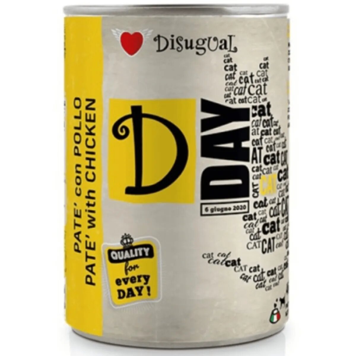 DISUGUAL D Day Pui conservă hrană umedă fără cereale pisici (pate) 400g