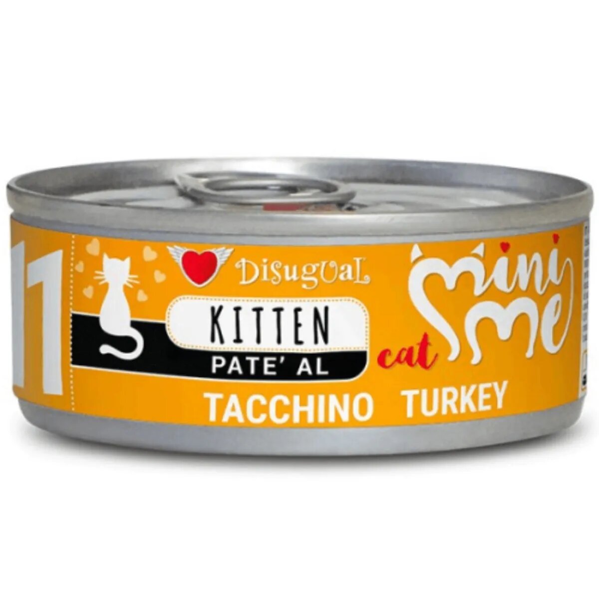 DISUGUAL Mini Me Kitten Curcan conservă hrană umedă fără cereale pisici junior (pate) 85g