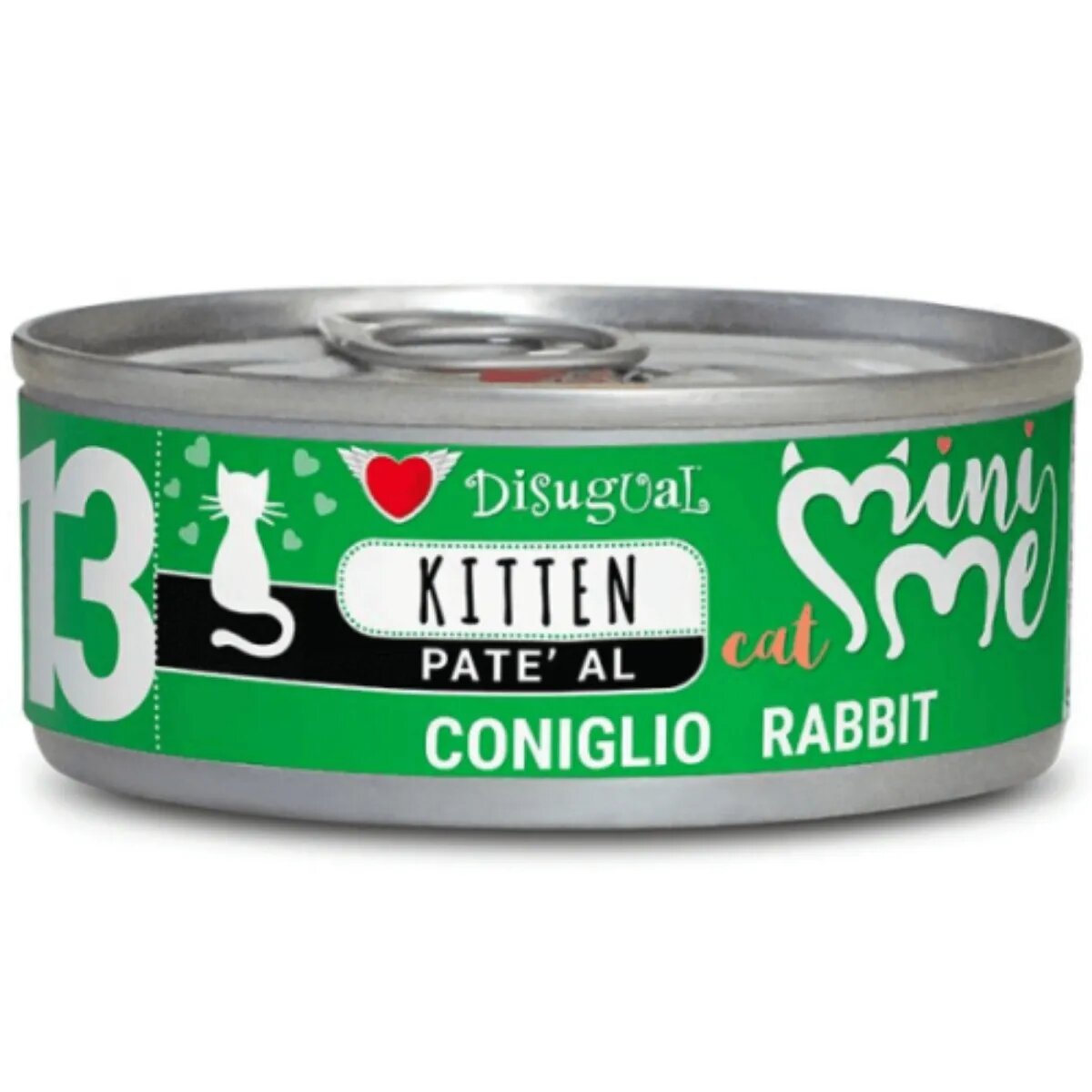DISUGUAL Mini Me Kitten Iepure conservă hrană umedă fără cereale pisici junior (pate) 85g