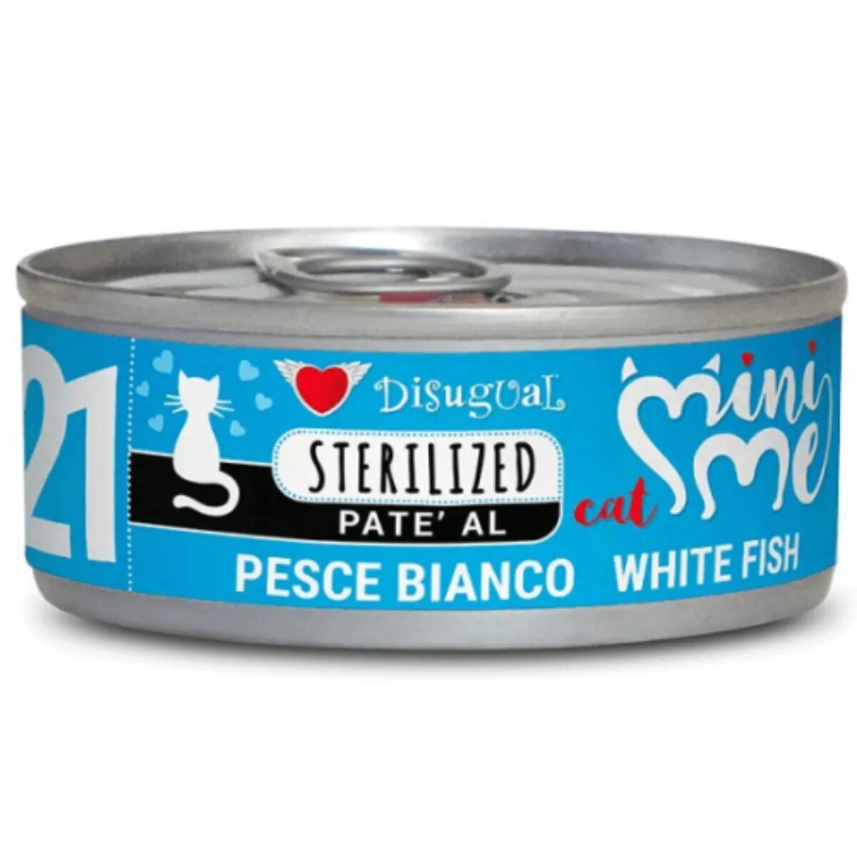 DISUGUAL Mini Me Sterilised Pește alb conservă hrană umedă fără cereale pisici sterilizate (pate) 85g