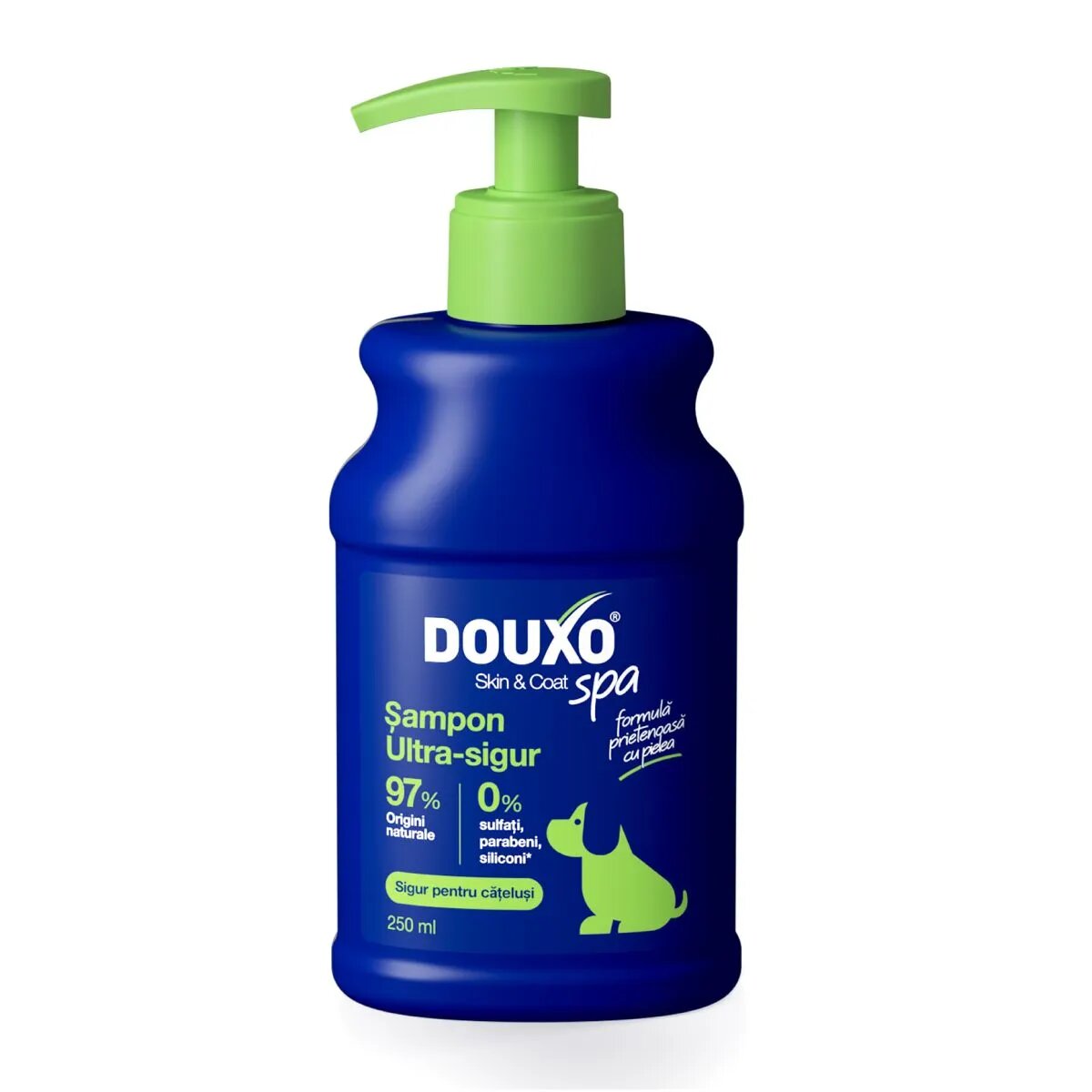 DOUXO SPA Puppy șampon câini junior hidratant hipoalergenic Vanilie și Nucă de cocos flacon 250ml