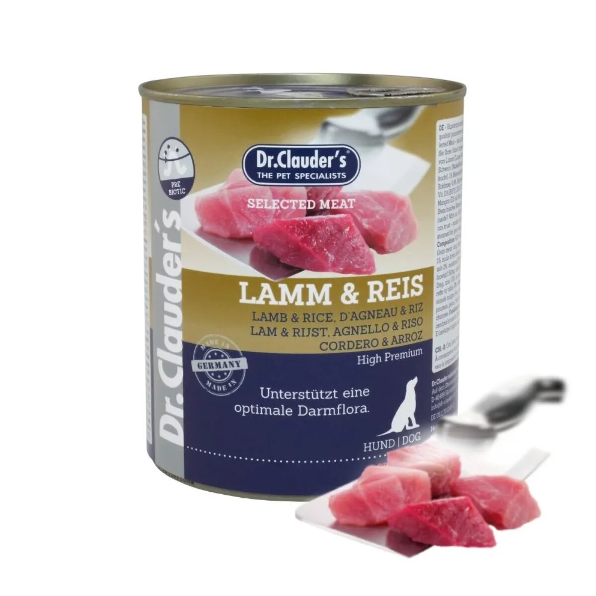 DR. CLAUDER'S Selected Meat XS-XL Miel Orez conservă hrană umedă câini (în suc propriu) 800g
