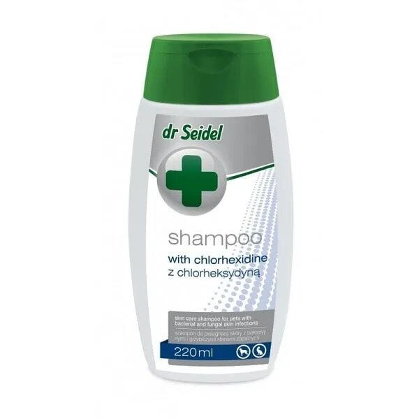 Dr Seidel Clorhexidina 3% șampon câini antibacterian / antifungic neparfumat flacon 220ml