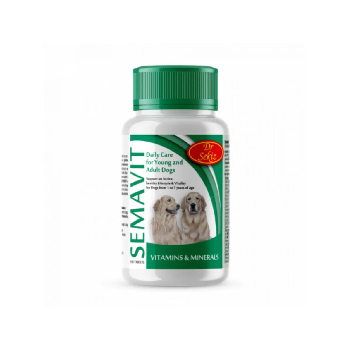 DR. SEKIZ Semavit multivitamine câini comprimate Semavit XS-XL multivitamine câini flacon 100 comprimate