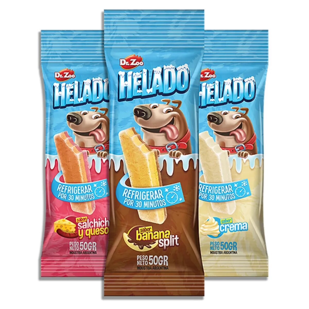Dr Zoo Înghețata Banana Split XS-XL punguță recompense câini 50g