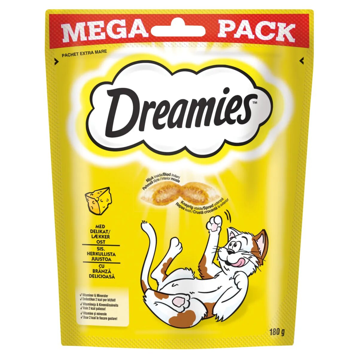 DREAMIES Brânză punguță recompense pisici 180g