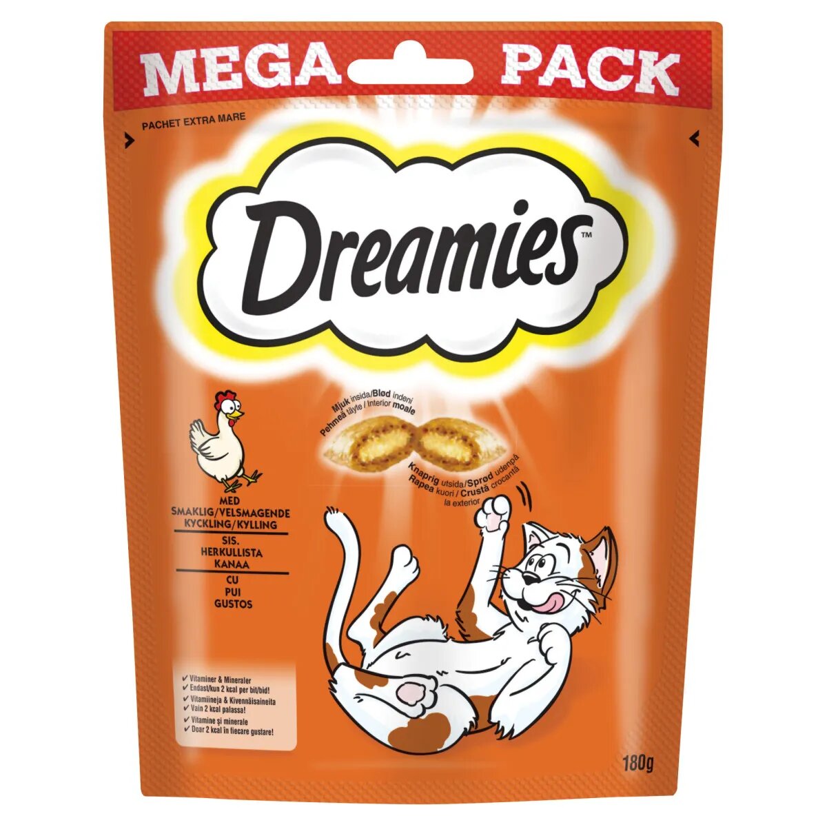 DREAMIES Pui punguță recompense pisici 180g