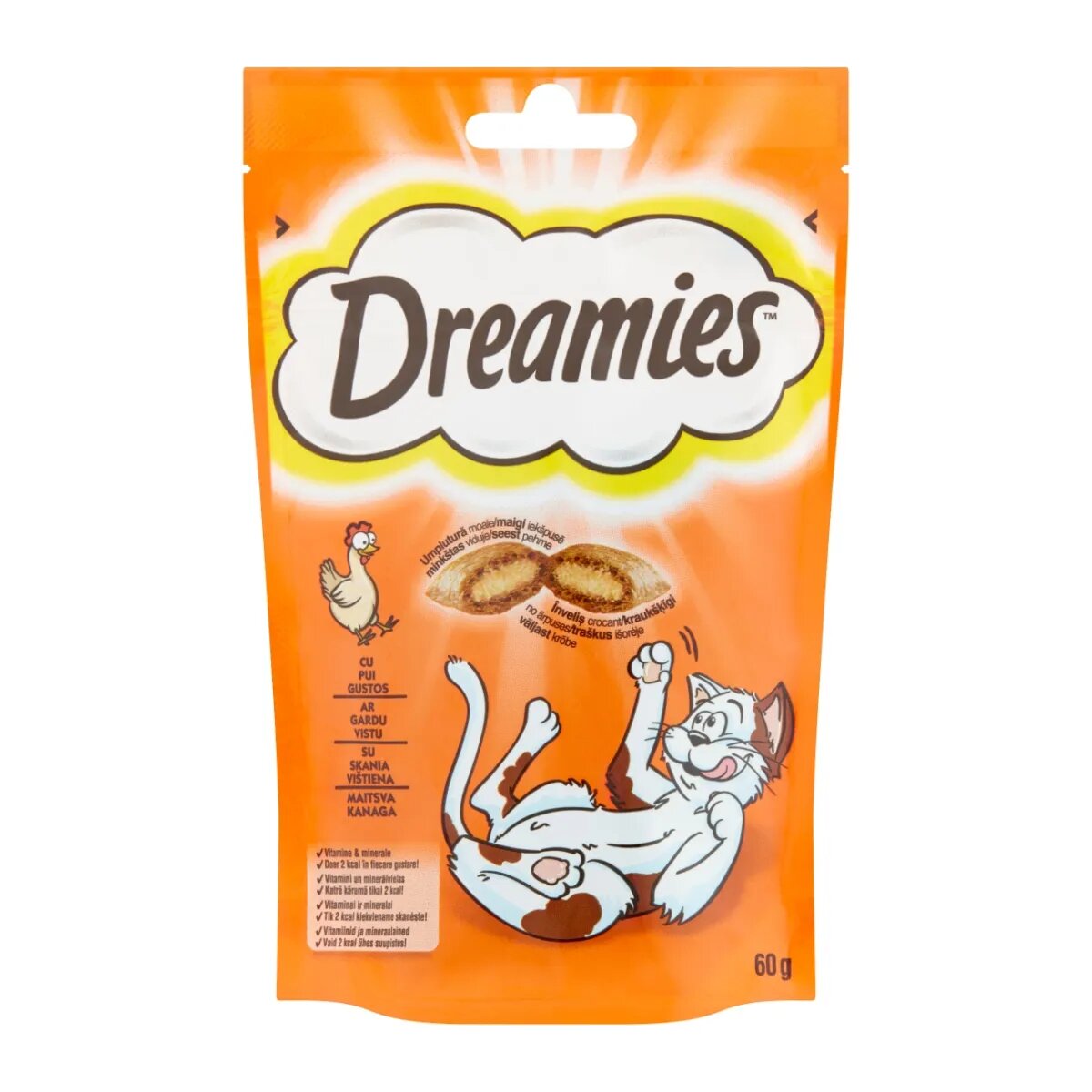 DREAMIES Pui punguță recompense pisici 60g