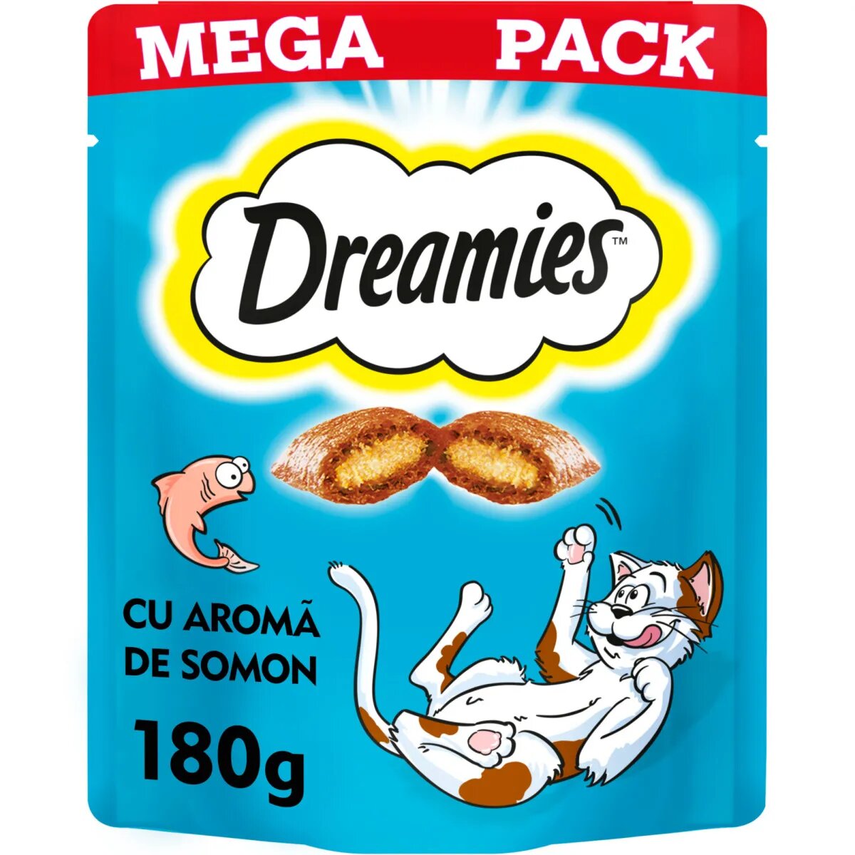 DREAMIES Somon punguță recompense pisici 180g
