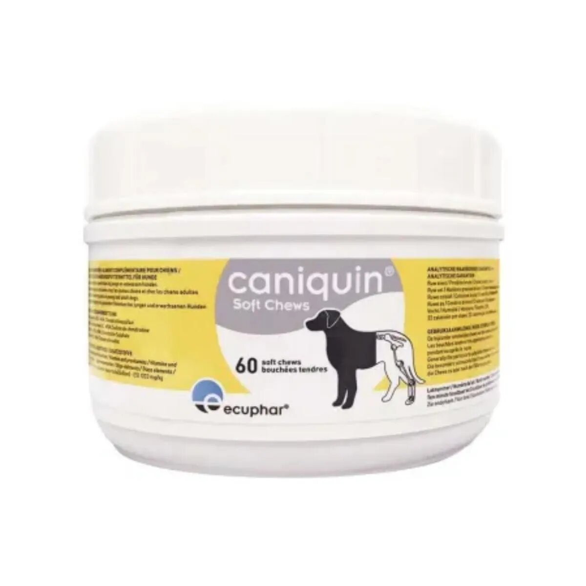 ECUPHAR Caniquin supliment sistem articular sistem osos câini comprimate masticabile Caniquin XS-XL supliment sistem articular sistem osos câini flacon 60 comprimate masticabile
