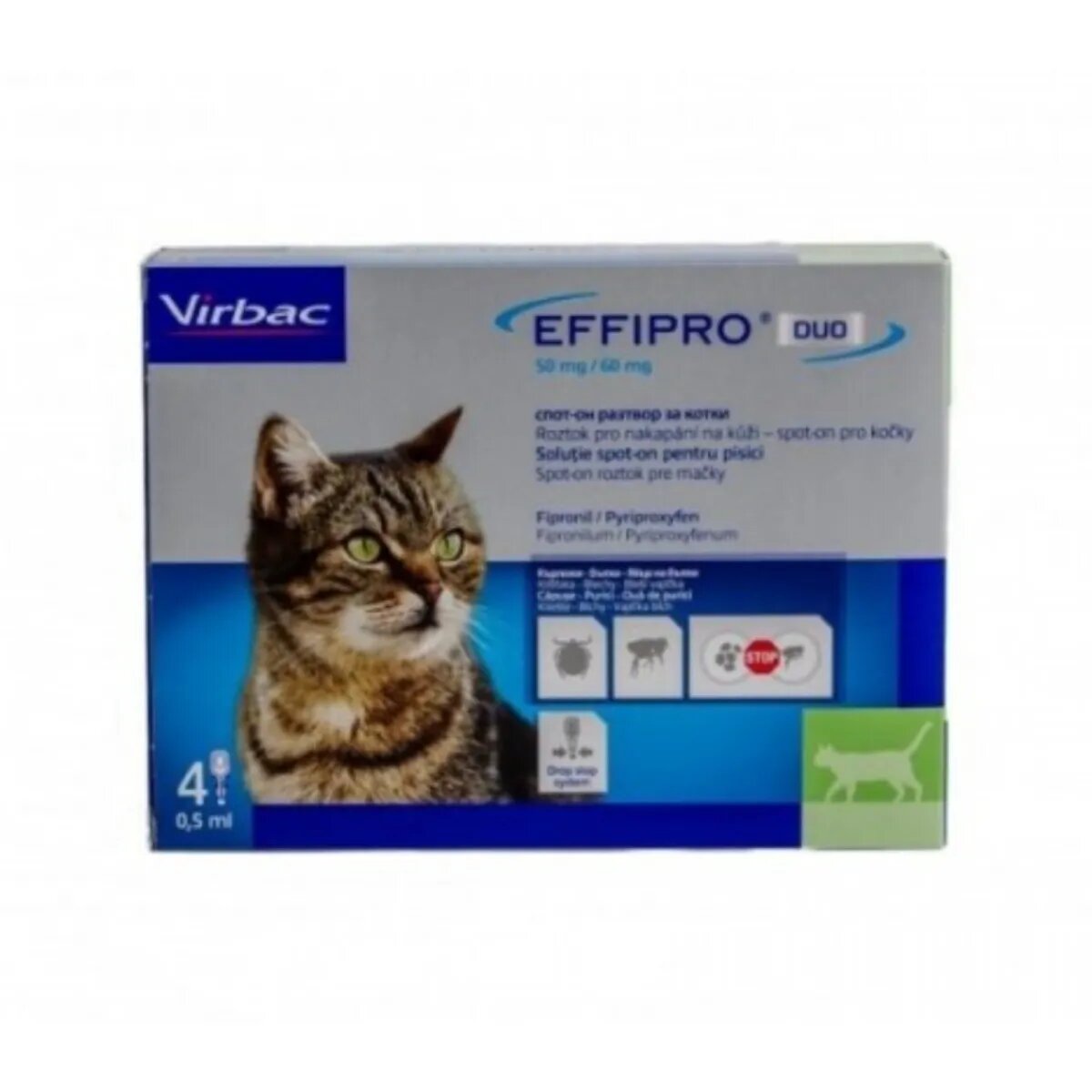 Effipro Duo CT deparazitare externă pisici pipetă repelentă(1 - 6kg) 4buc