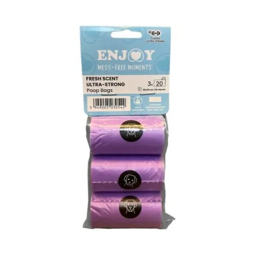 Enjoy FRESH Ultra Strong pungi igienice parfumate role câini 3buc