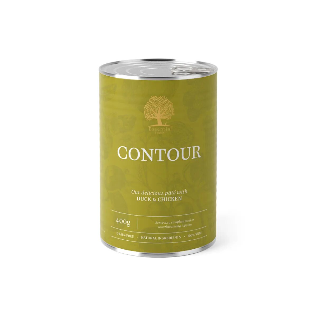 Essential Foods ESSENTIAL Contour XS-XL Rață și Pui conservă hrană umedă fără cereale câini senior obezitate (pate) 400g