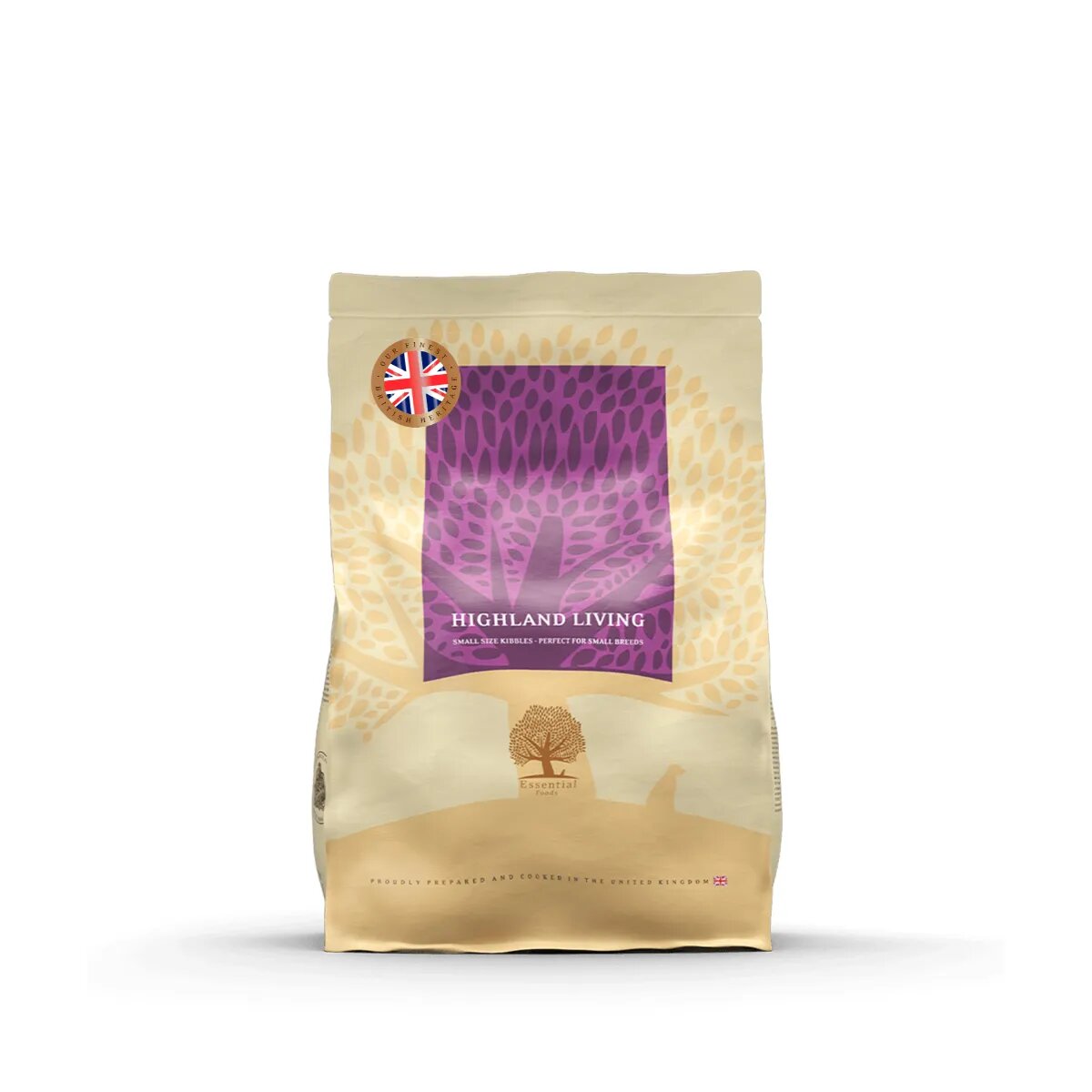 Essential Foods ESSENTIAL Highland Living Curcan și Somon hrană uscată fără cereale câini ESSENTIAL Highland Living XS-S Curcan și Somon hrană uscată fără cereale câini 2.5kg