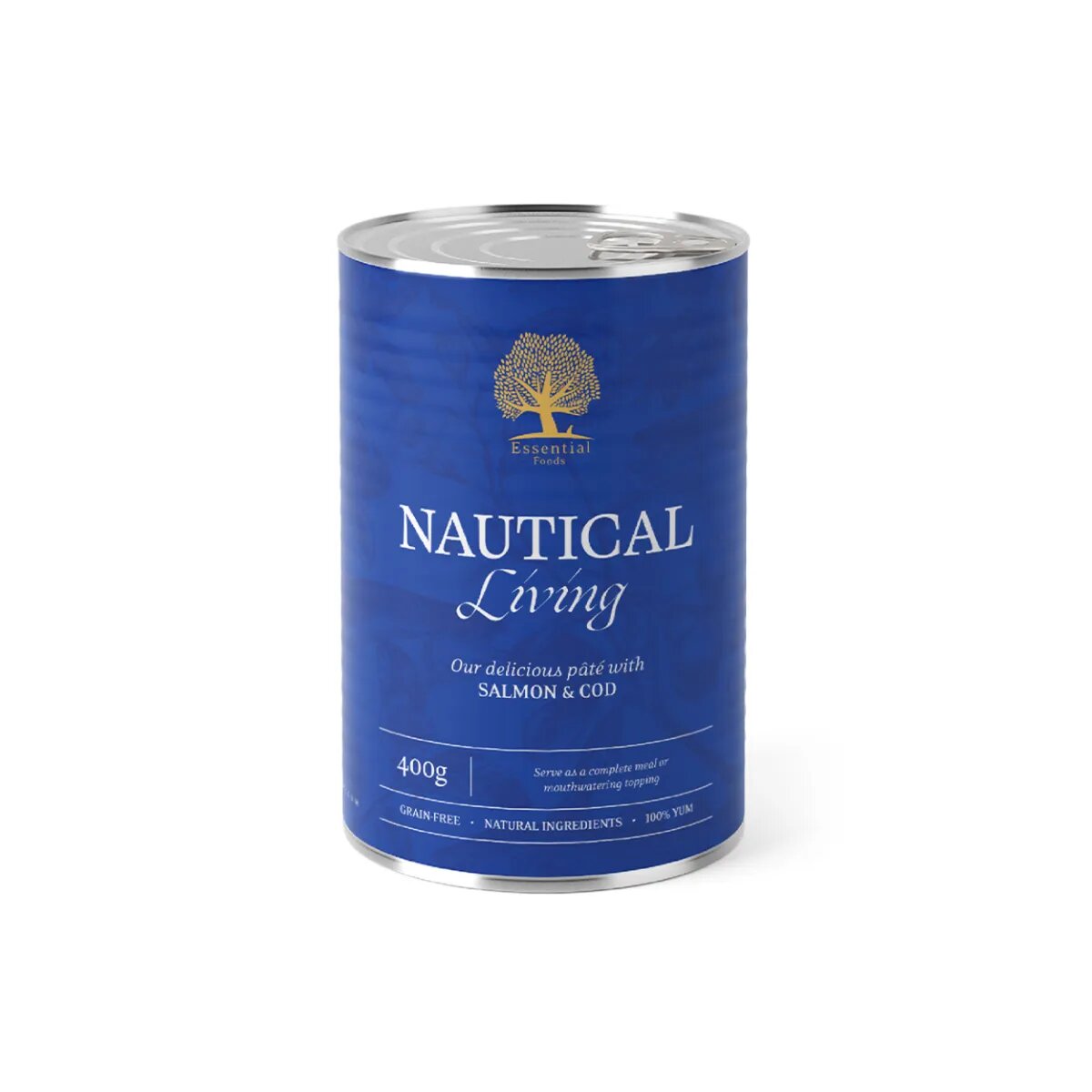 Essential Foods ESSENTIAL Nautical Living XS-XL Somon și Cod conservă hrană umedă fără cereale câini (pate) 400g