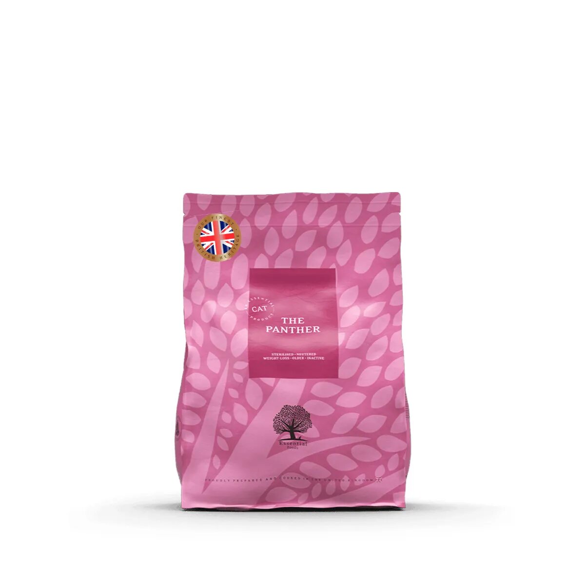 Essential Foods ESSENTIAL Panther Somon și Pește alb hrană uscată fără cereale pisici sterilizate senior 1.5kg