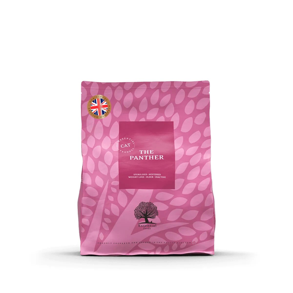 Essential Foods ESSENTIAL Panther Somon și Pește alb hrană uscată fără cereale pisici sterilizate senior 3kg