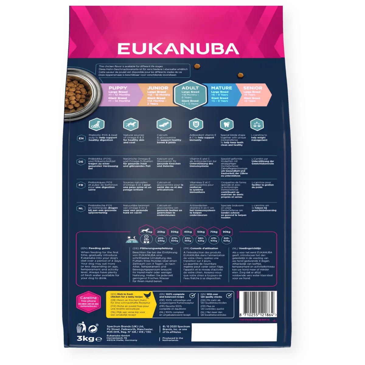 EUKANUBA Adult Large Breed L-XL Pui hrană uscată câini 15kg