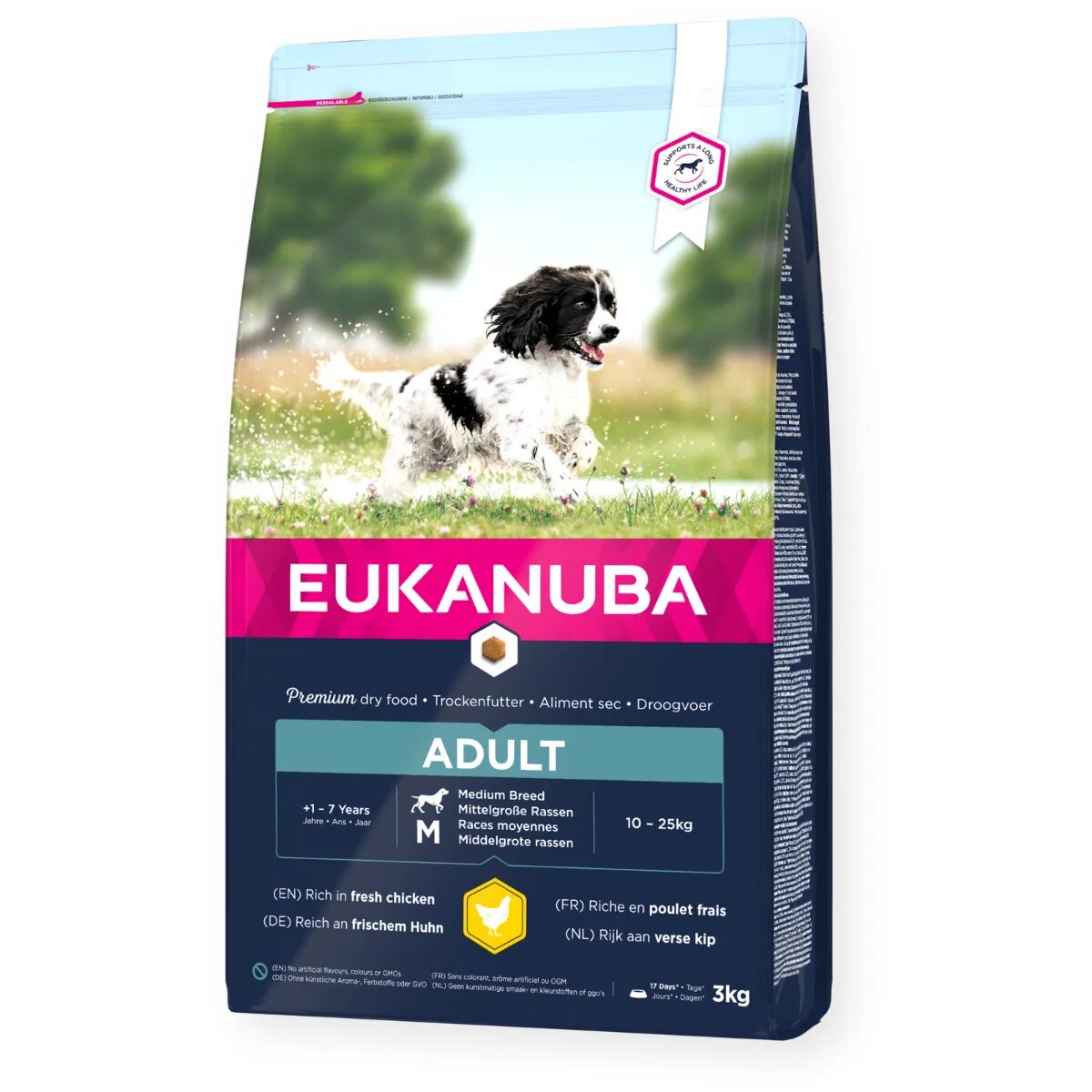 EUKANUBA Adult Medium Breed M Pui hrană uscată câini 15kg