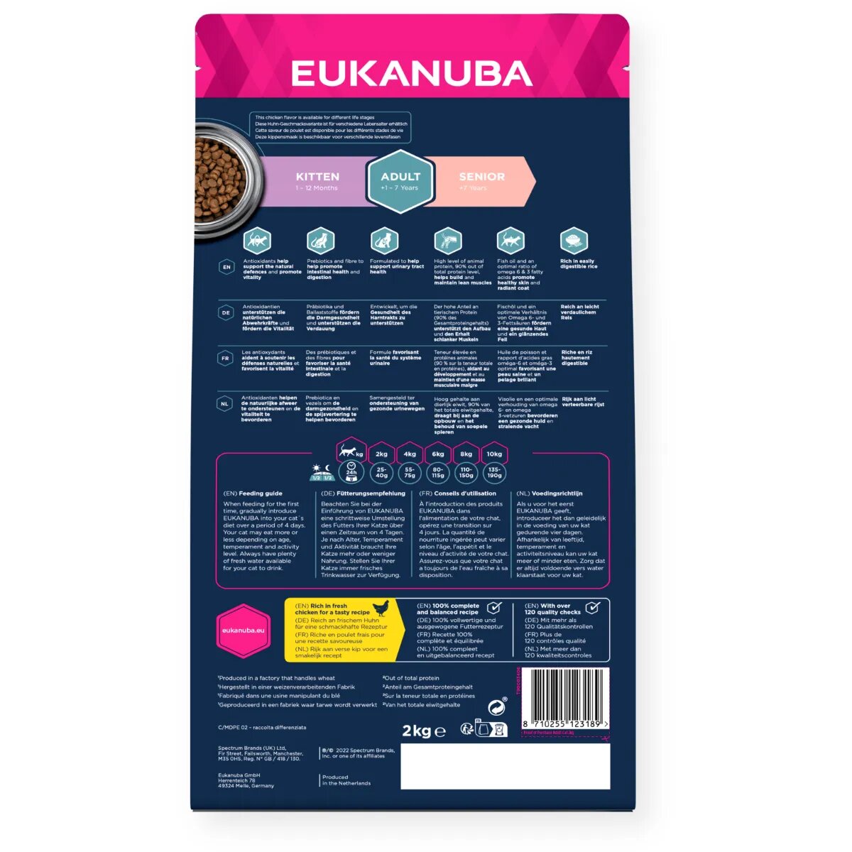 EUKANUBA Adult Pui hrană uscată pisici 10kg