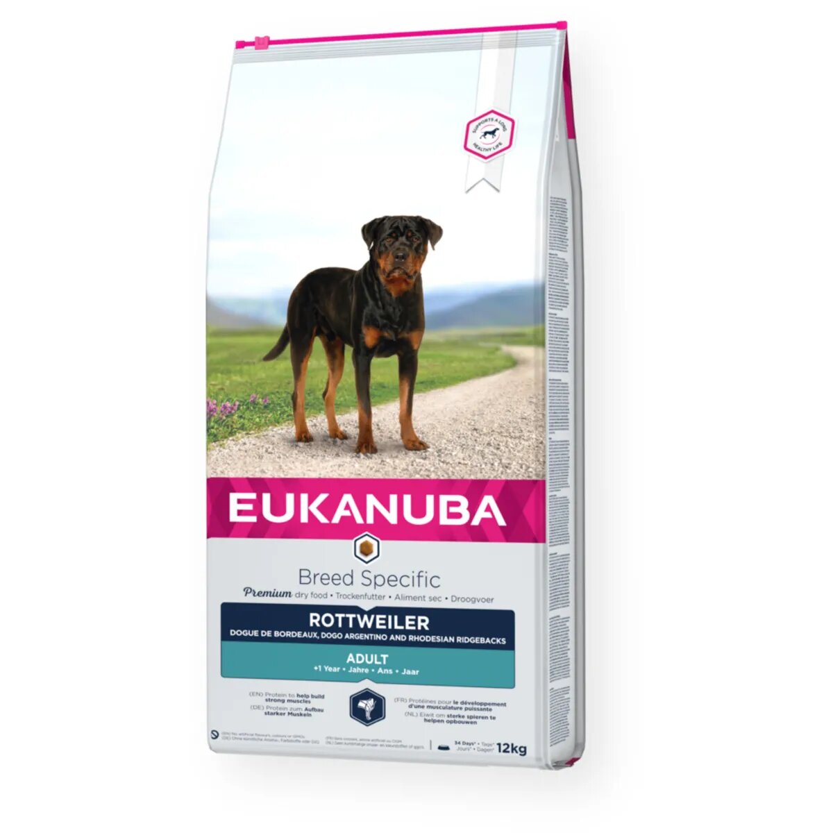 EUKANUBA Breed Specific Rottweiler M-XL Pui hrană uscată câini 12kg