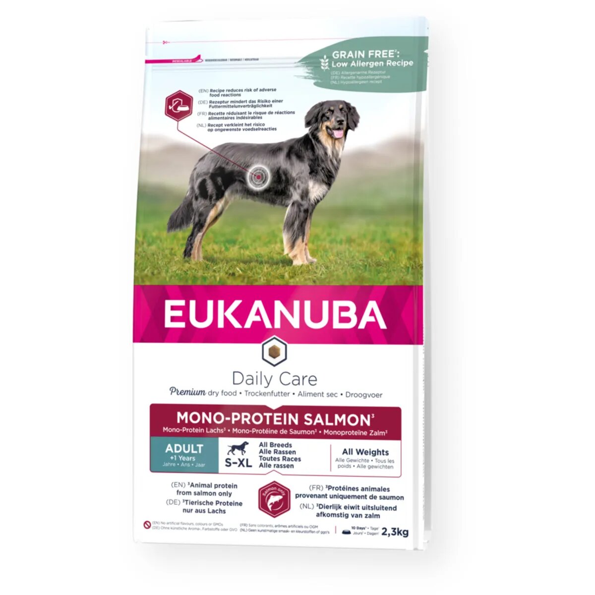 EUKANUBA Daily Care Mono - Protein XS-XL Somon hrană uscată monoproteică fără cereale câini 12kg