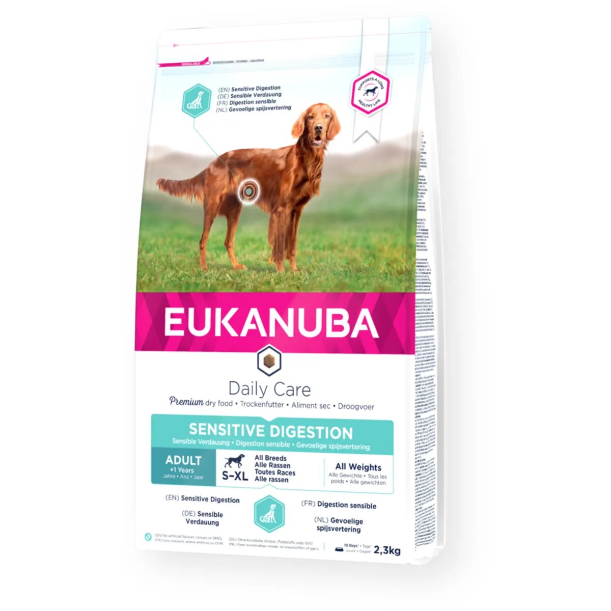 EUKANUBA Daily Care Sensitive Digestion S-XL Pui hrană uscată câini sistem digestiv 12kg