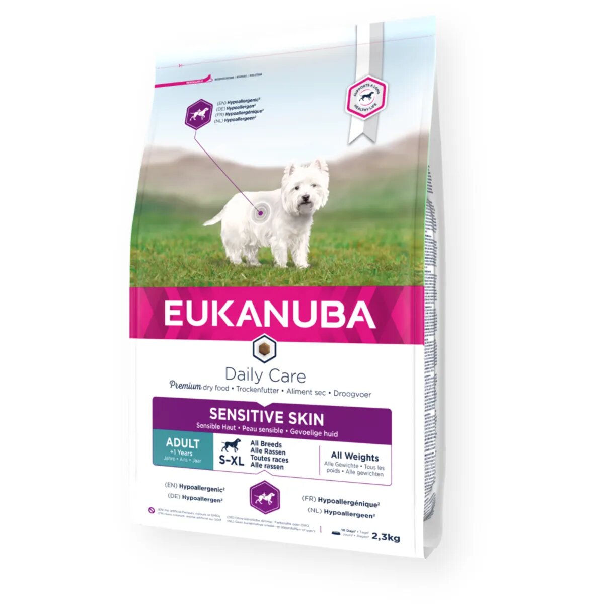 EUKANUBA Daily Care Sensitive Skin S-XL Pește hrană uscată câini piele & blană 12kg