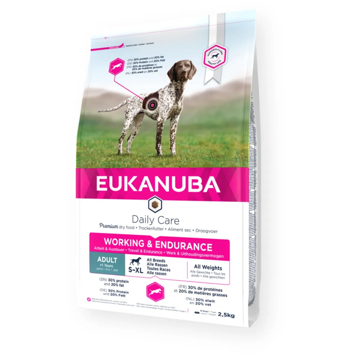 EUKANUBA Daily Care Working & Endurance S-XL Pui hrană uscată câini activitate intensă 15kg