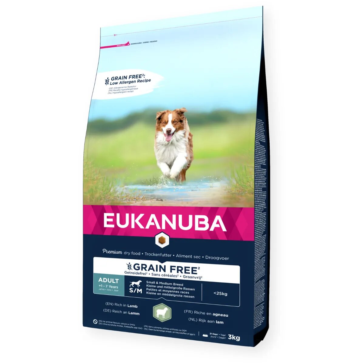 EUKANUBA Grain Free Adult Small & Medium Breed S-M Miel hrană uscată fără cereale câini 12kg
