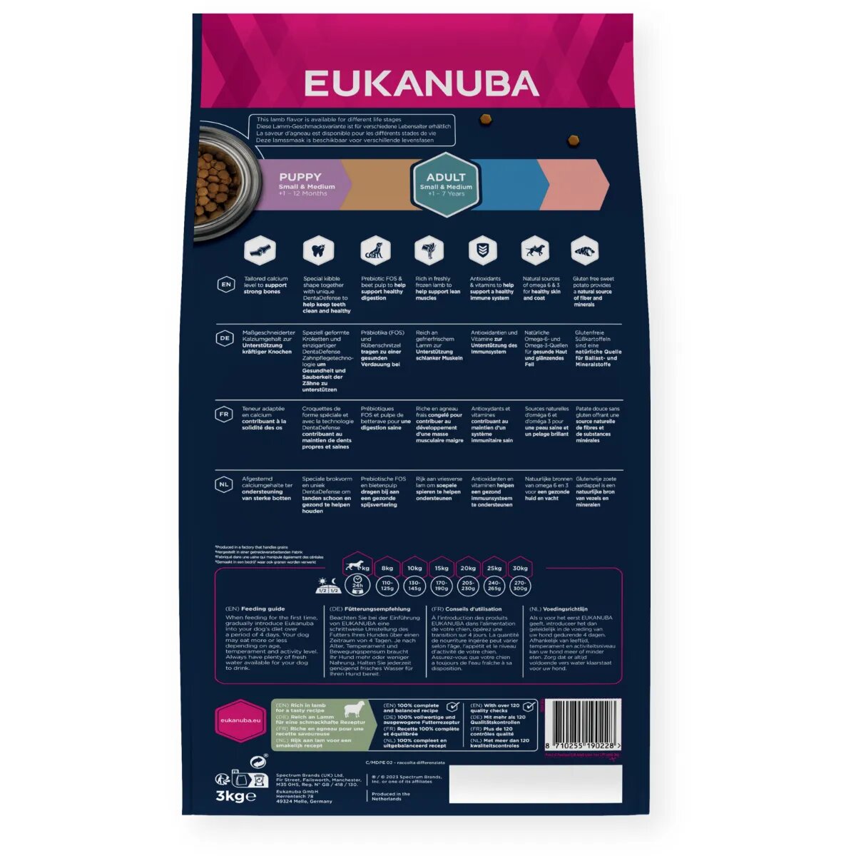 EUKANUBA Grain Free Adult Small & Medium Breed S-M Miel hrană uscată fără cereale câini 12kg
