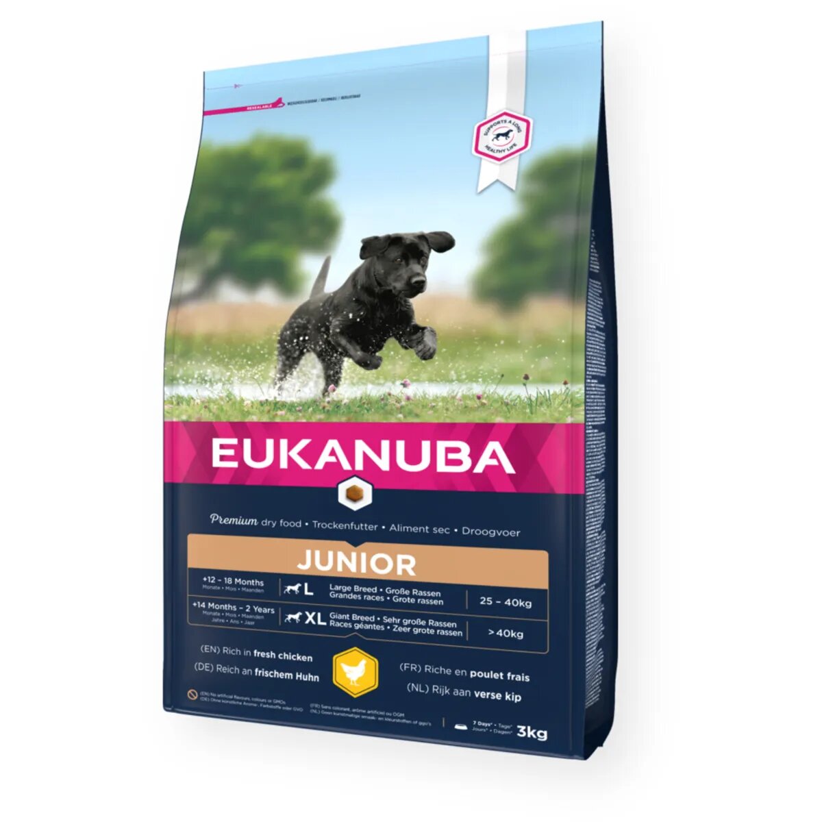 EUKANUBA Junior Large Breed L-XL Pui hrană uscată câini junior 15kg