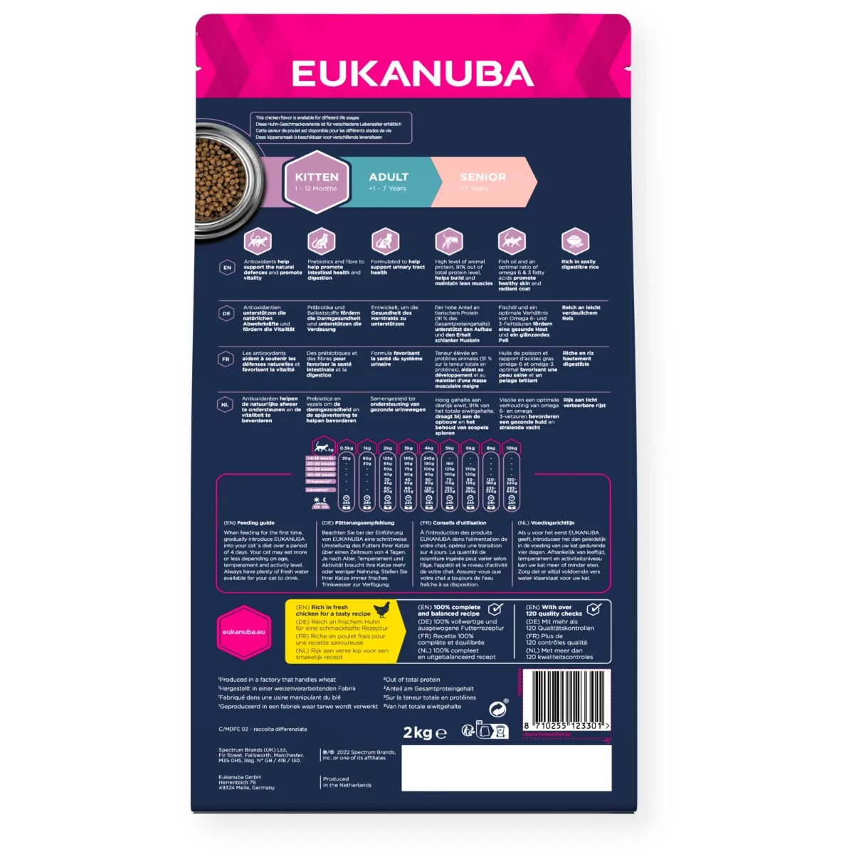 EUKANUBA Kitten Pui hrană uscată pisici junior 10kg