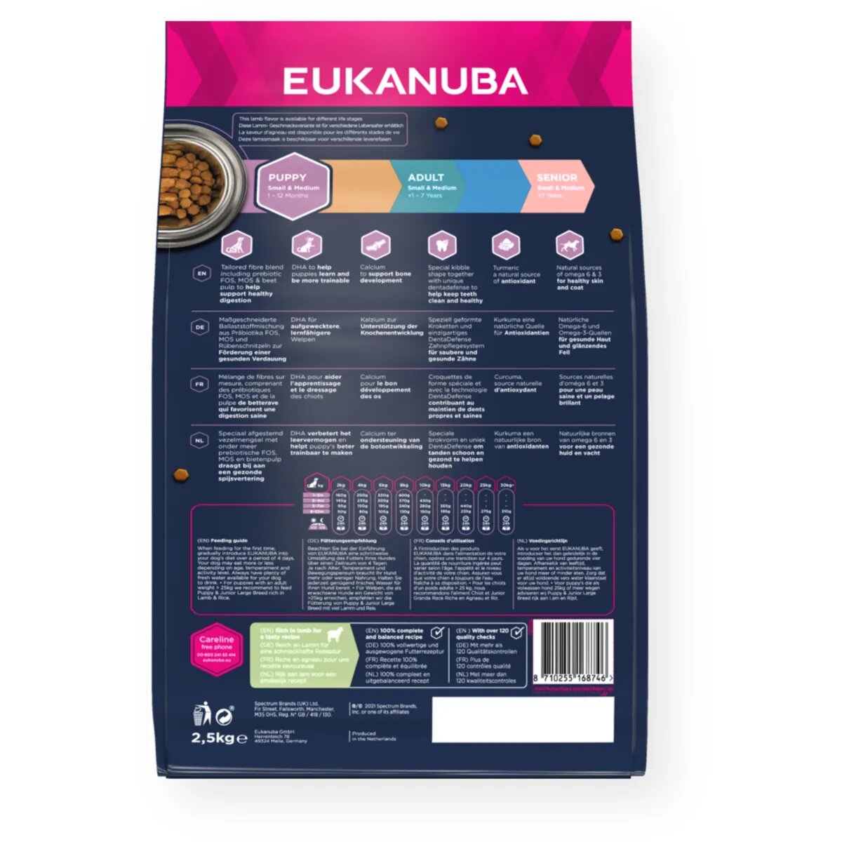 EUKANUBA Puppy Small & Medium Breed XS-M Miel și Orez hrană uscată câini junior 12kg