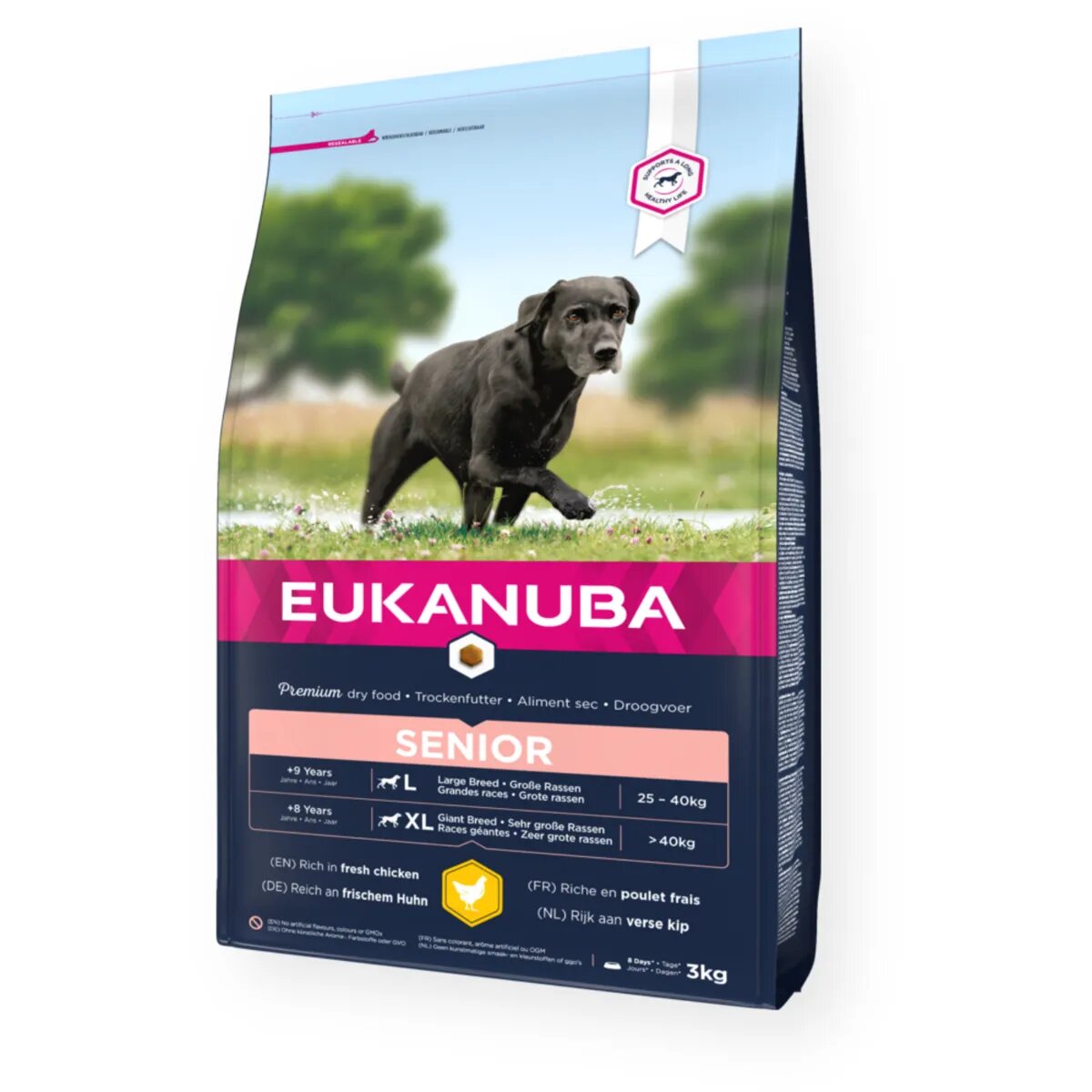 EUKANUBA Senior Large Breed L-XL Pui hrană uscată câini senior 15kg
