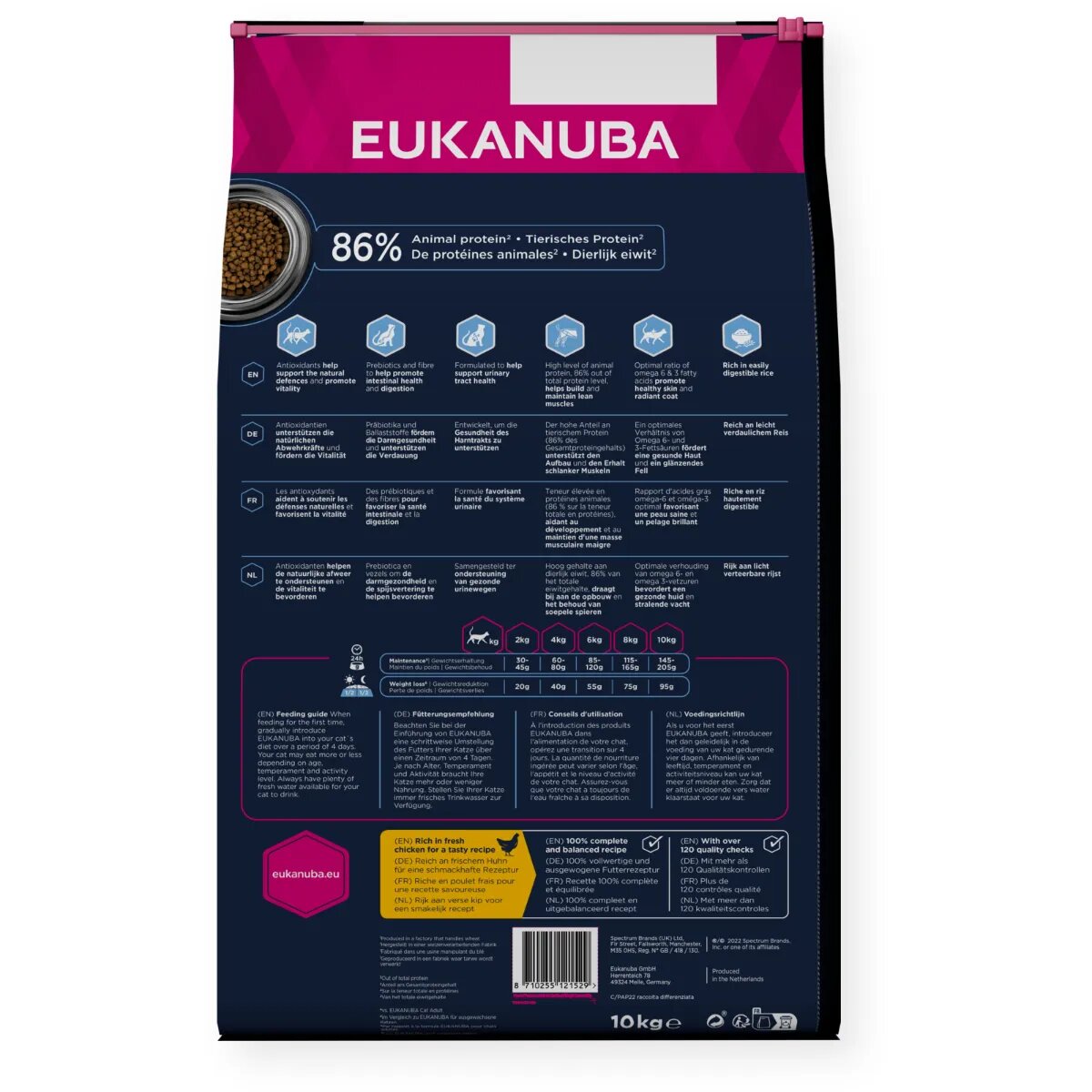 EUKANUBA Sterilised & Weight Control Pui hrană uscată pisici obezitate 10kg