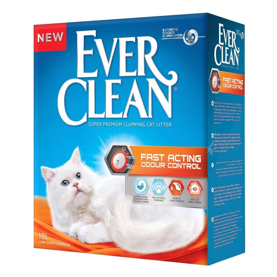 Ever Clean Fast Acting Fresh așternut igienic pisici granule bentonită aglomerant neutralizare mirosuri 10l