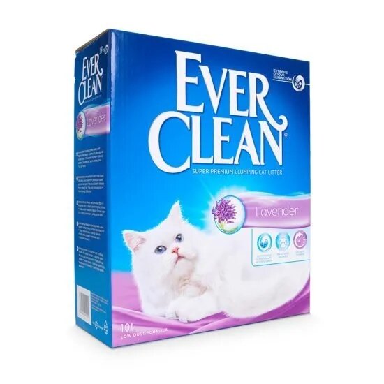 Ever Clean Lavanda așternut igienic pisici granule bentonită aglomerant neutralizare mirosuri 10l