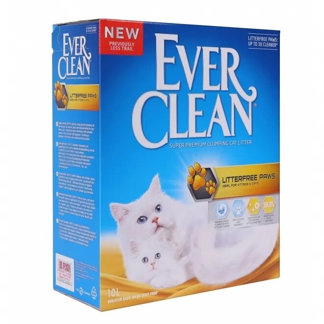 Ever Clean LitterFree Paws Fresh așternut igienic pisici granule bentonită aglomerant neutralizare mirosuri 10l