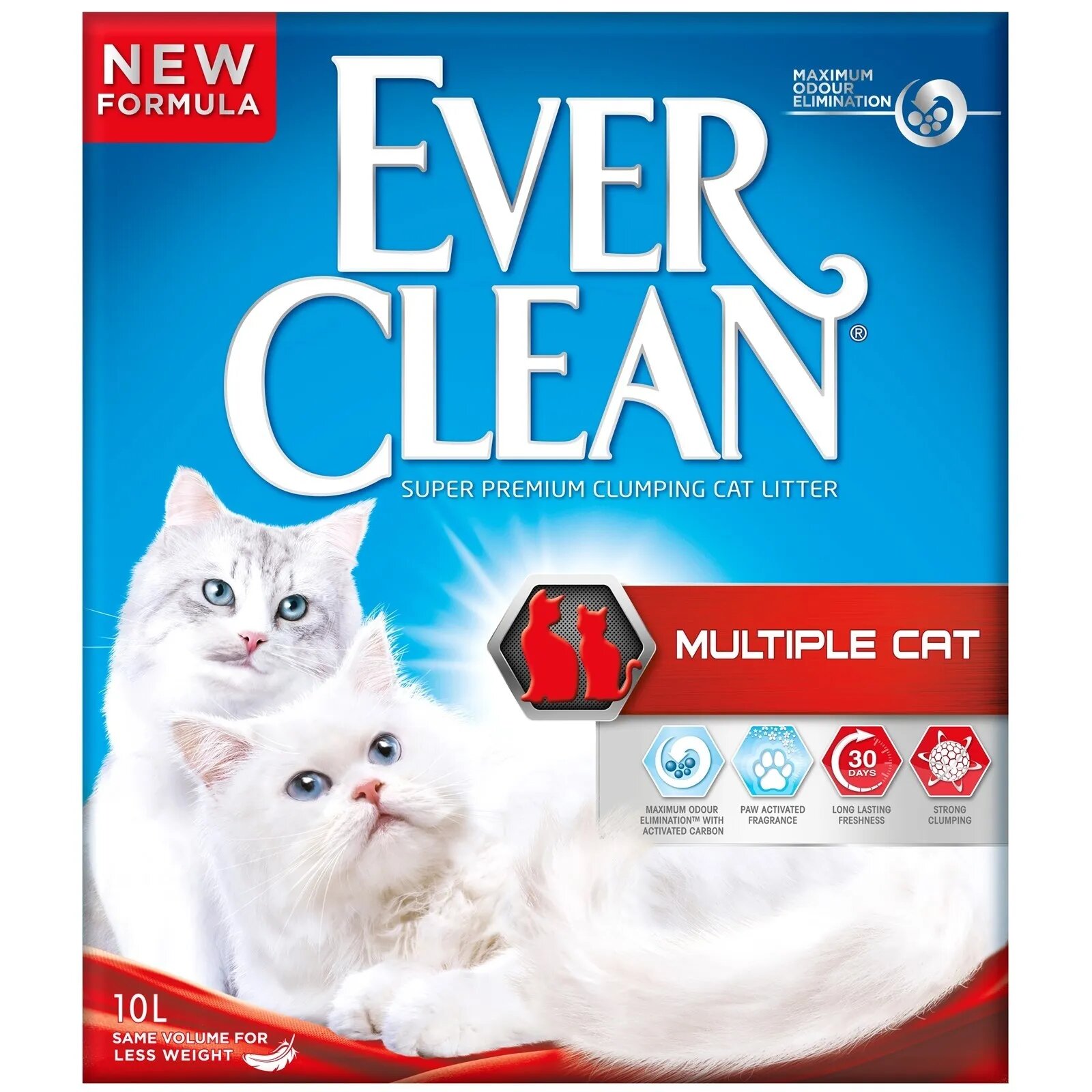 Ever Clean Multiple Cat Fresh așternut igienic pisici granule bentonită aglomerant neutralizare mirosuri 10l