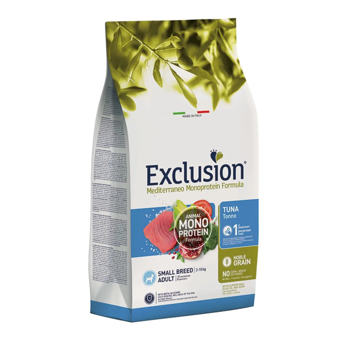EXCLUSION Mediterraneo Monoprotein Formula Small Breed XS-S Ton hrană uscată monoproteică câini 7kg