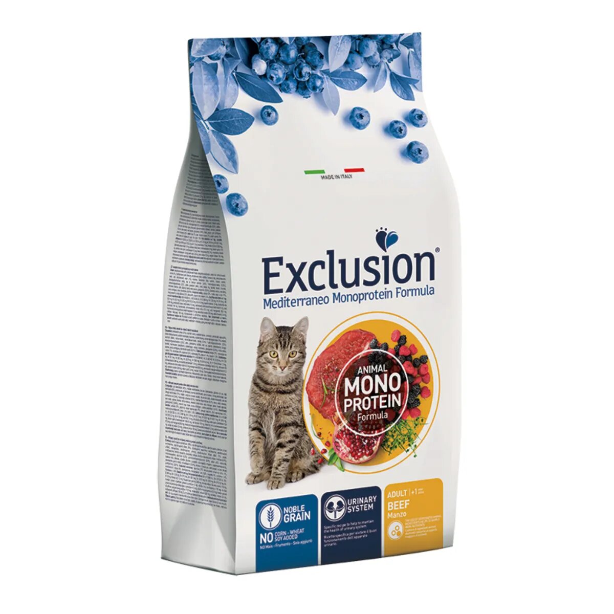 EXCLUSION Mediterraneo Monoprotein Vită hrană uscată monoproteică pisici 1.5kg
