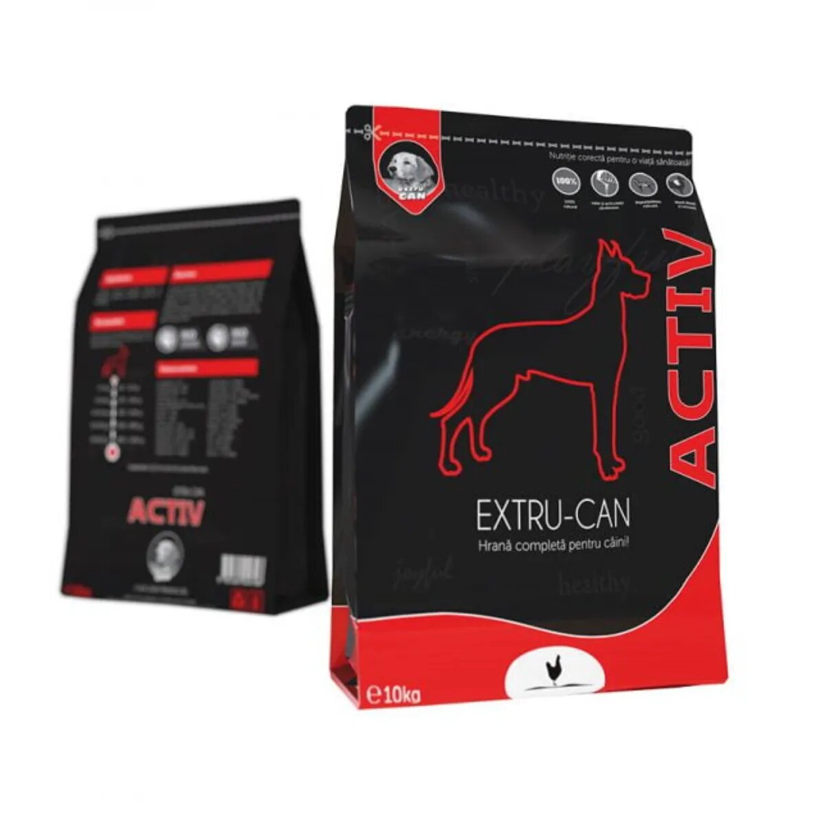 EXTRU-CAN Activ XS-XL Pui hrană uscată câini activitate intensă 10kg