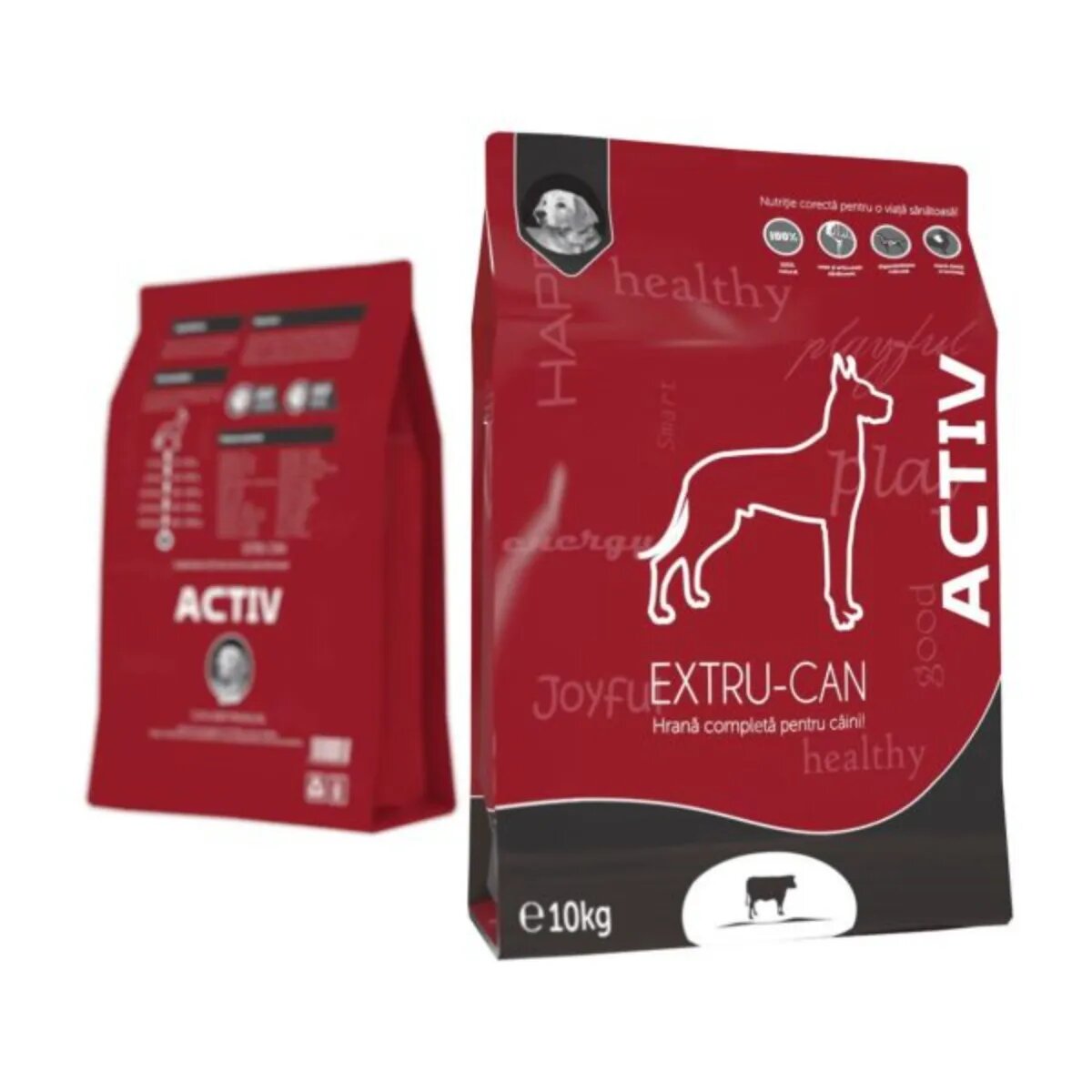 EXTRU-CAN Activ XS-XL Vită hrană uscată câini activitate intensă 10kg