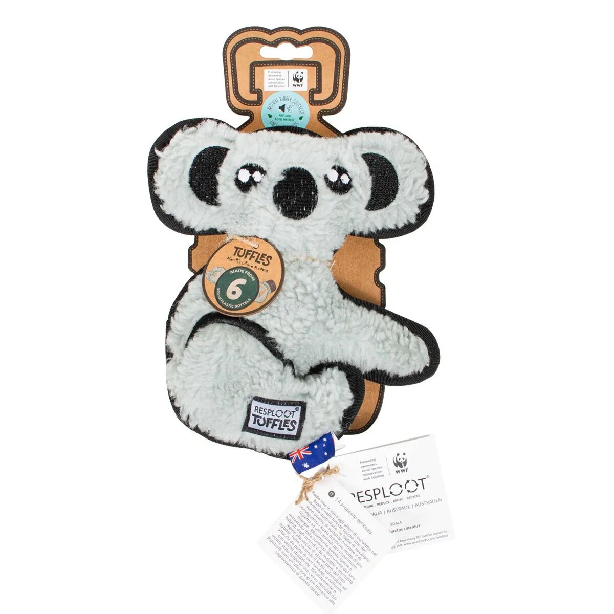 FARM COMPANY Koala Tuffles WWF Jucărie pentru caini din materiale reciclate 23 x 22 cm Koala Tuffles WWF Jucărie pentru caini din materiale reciclate 23 x 22 cm