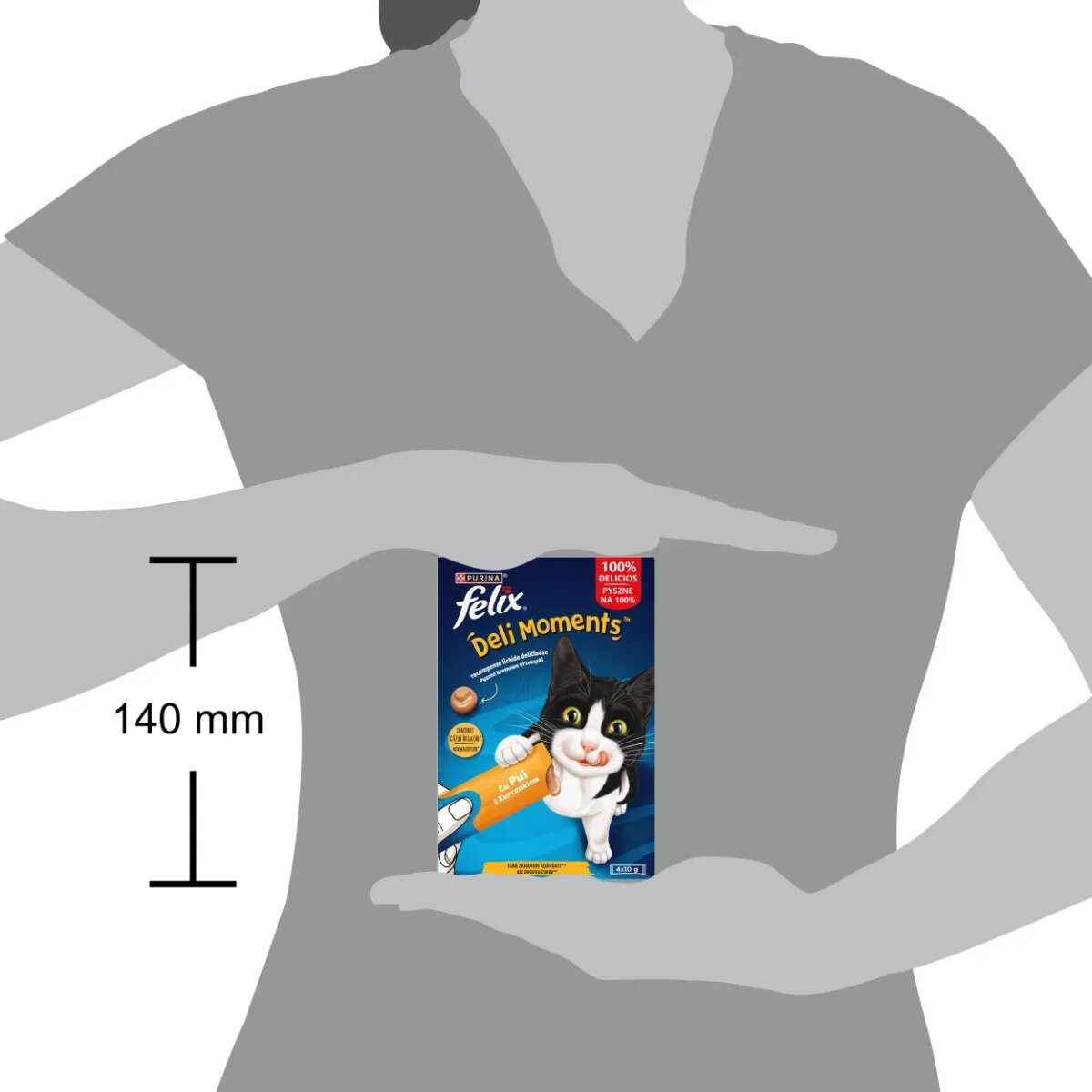 FELIX Deli Moments Pui plic recompense pisici (piure) 10g x 4buc