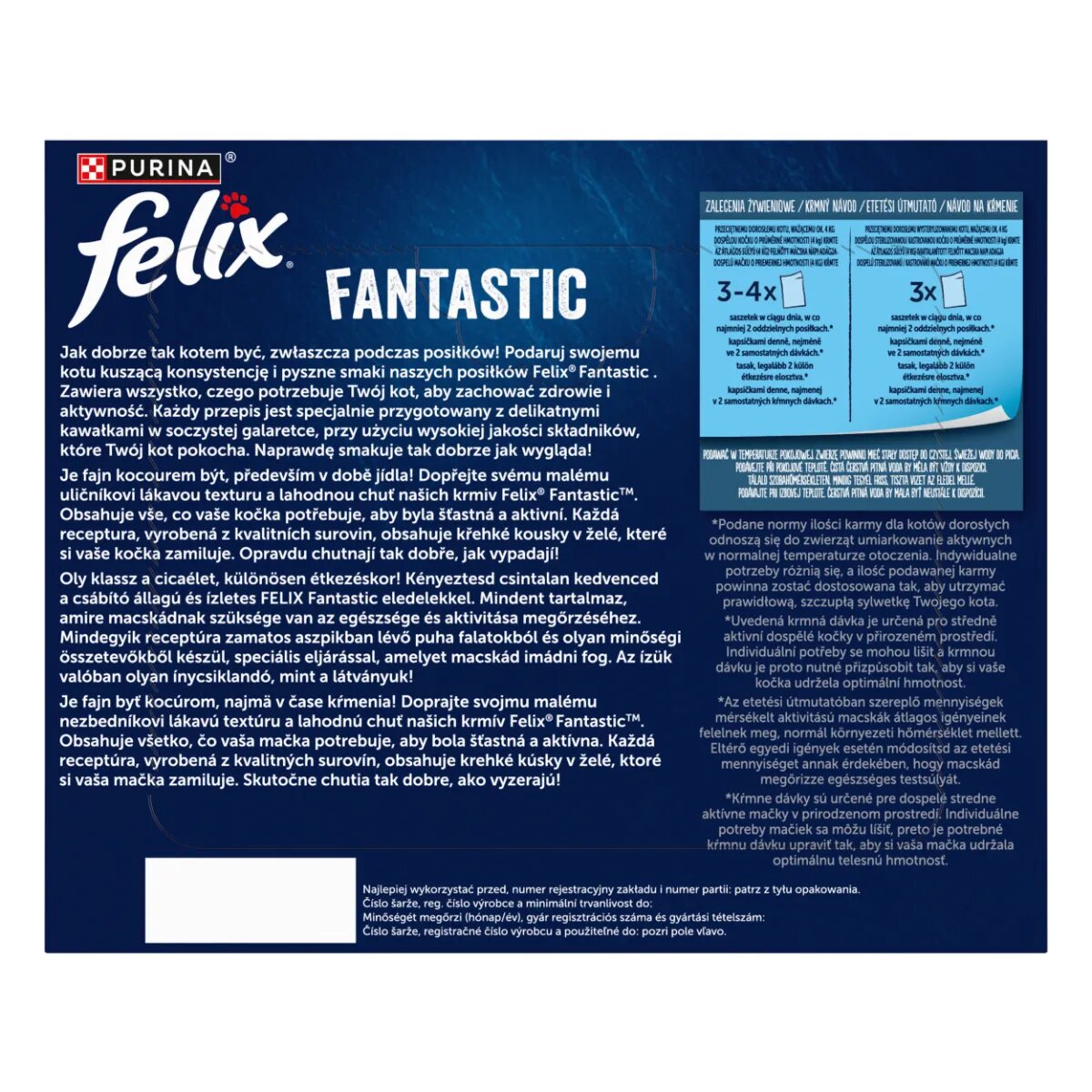 FELIX Fantastic Selecție cu Vită Pui Iepure și Miel plic hrană umedă pisici (în aspic) bax 85g x 24buc